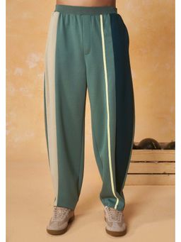 Muvazo - Diagonal Panel Green Pants