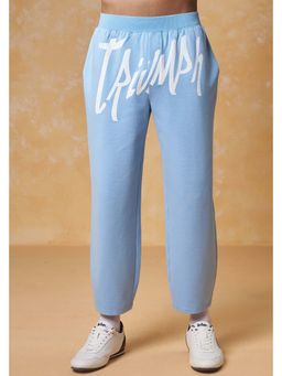 Muvazo - Triumph Blue Printed Jogger