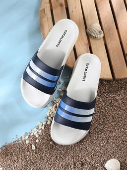 Off Limits - Navy Blue Men Poppins Sliders