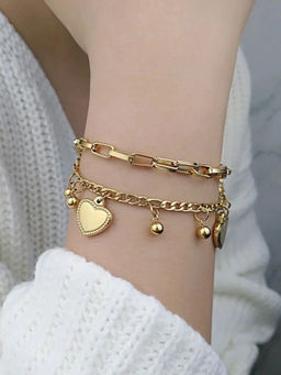 ZAISHA - Heart Multilayer 18K Gold Plated Bracelet