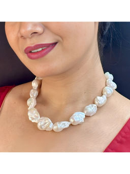 Sri Jagdamba Pearls - White Liora Mother Of Pearl Necklace