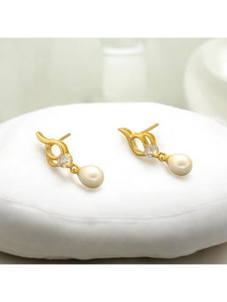 Sri Jagdamba Pearls - White Nyla Pearl Earrings