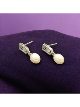 Sri Jagdamba Pearls - White Mehri Pearl Earrings