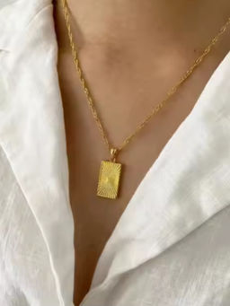 ZAISHA - Classic Illusion Pendant 18K Gold Plated Necklace