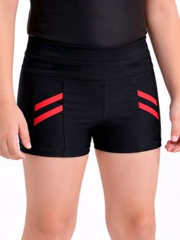 LYCOT - Black Solid Regular Swim Shorts