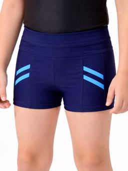 LYCOT - Navy Blue Solid Regular Swim Shorts