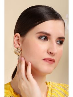 Auraa Trends - Statement Kundan Gold Plated Stud Earring
