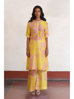 Saksham & Neharicka - Yellow Shrija Kurta