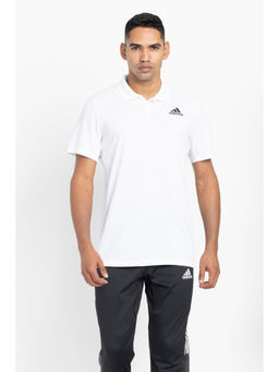 adidas - Club Pique White Tennis Polo T-Shirt