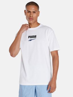 Puma - Downtown Logo Mens White T-shirt
