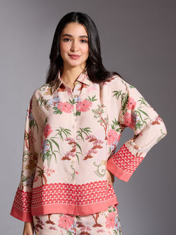 Twenty Dresses by Nykaa Fashion - Multicolor Bohemianed Border Flared Sleeves Classic Shirt