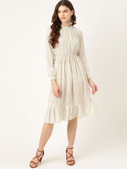 Twenty Dresses by Nykaa Fashion - Off White Bring Me To Heaven Polka Dot Dress