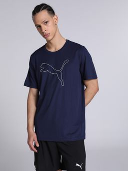 Puma - Performance Cat Mens Blue T-shirt
