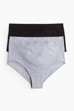 H&M - Women Mama 2-Pack Seamless Cotton-Blend Briefs