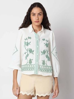 VERO MODA - White Embroidered Shirt