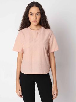 VERO MODA - Peach Embroidered Top