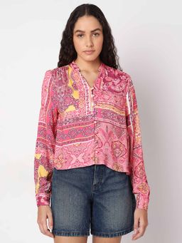 VERO MODA - Pink Printed Top