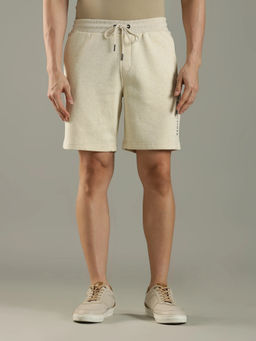 Tommy Hilfiger - Regular Fit Logo Mid Rise Beige Shorts