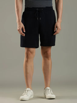 Tommy Hilfiger - Regular Fit Logo Mid Rise Navy Blue Shorts