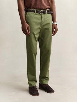 GANT - Men Green Regular Fit Classic Trousers