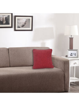 Maspar - Colorart Charlotte Yarn Dyed Texture 310GSM Red Cushion Cover