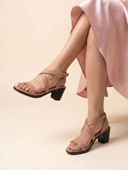 JODYHUB - Women Peach Sandals Heels