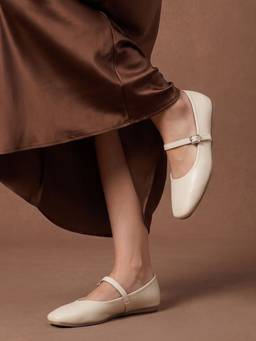 JODYHUB - Women Cream Jodyhub Ballerinas