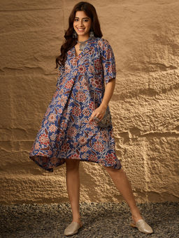 InWeave - Indigo Big Jaal Collar Dress