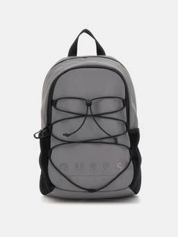 Guess - Grey Polyurethane Solid Men Backpack