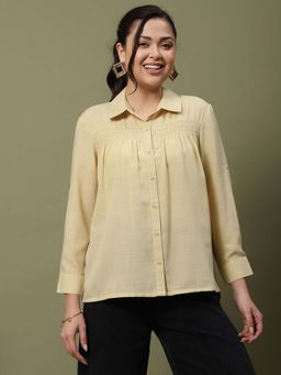 FFU - Yellow Women Regular Fit Casual Shirt
