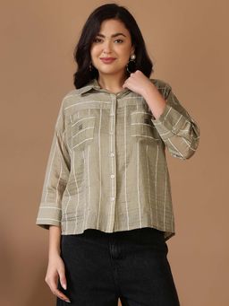 FFU - Olive Women Regular Fit Casual Shirt