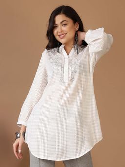 FFU - White Women Regular Fit Casual Top