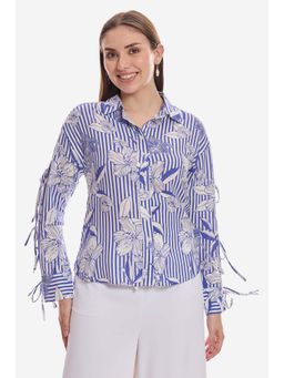 Virgio - Floral Printed Viscose Sleeve Shirt for Women