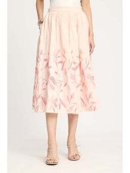 Virgio - Printed Cotton Flared Skirt for Women