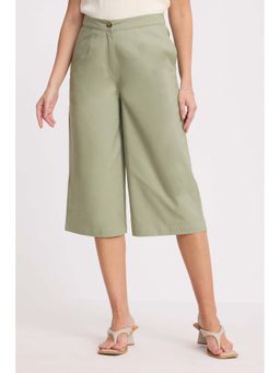 Virgio - Solid Cotton Wide Leg Culottes for Women
