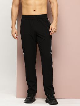 TURNFIT - Black Slim Fit Trackpant with Contrast Patch Detail