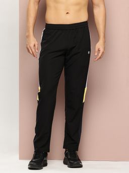 TURNFIT - Black Men Colorblock Panel Trackpant with Zipper Pocket