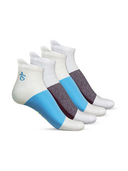 TalkingSox - Multi-Color Solid/Plain Bamboo Ankle Length Socks (Pack of 4)