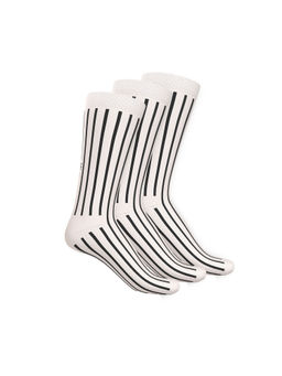 TalkingSox - Multi-Color Stripes Bamboo Calf Length Socks (Pack of 3)