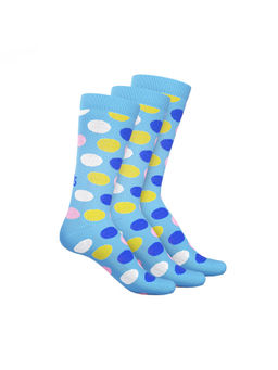 TalkingSox - Multi-Color Polka Dots Bamboo Calf Length Socks (Pack of 3)