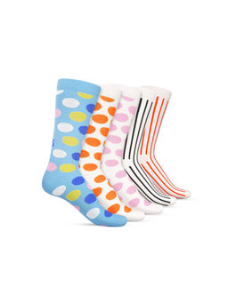 TalkingSox - Multi-Color Polka Dots Bamboo Calf Length Socks (Pack of 5)