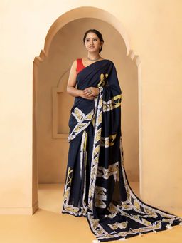 Mayurie - Balee Batik Print Cotton Saree with Unstitched Blouse