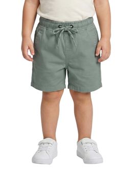 R&B - Boys Olive Cotton Lycra Shorts