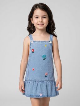 R&B - Girls Blue Pure Cotton Dress
