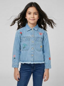 R&B - Girls Blue Cotton Jacket