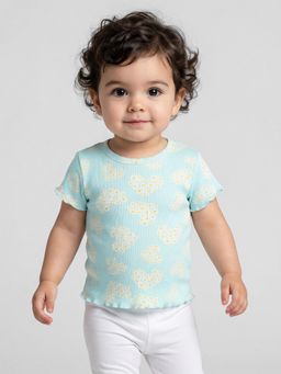 R&B - Girls Multi-Colour Cotton T-Shirt