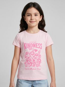 R&B - Girls Pink Cotton T-Shirt
