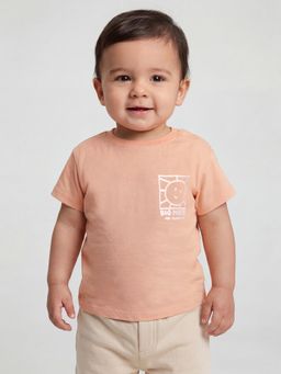 R&B - Boys Orange Cotton T-Shirt