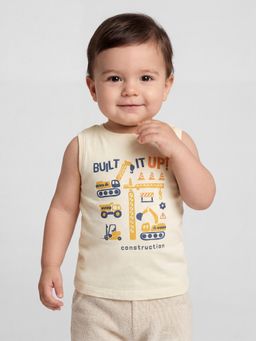 R&B - Boys Beige Cotton T-Shirt
