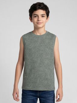R&B - Boys Green Cotton T-Shirt